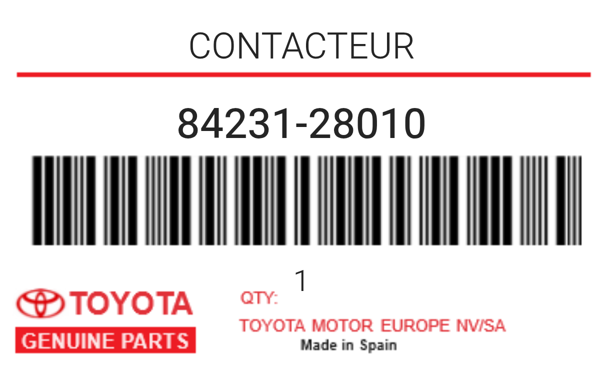 TOYOTA - 84231-28010 CONTACTEUR