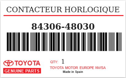 TOYOTA - 84306-48030 CONTACTEUR HORLOGIQUE