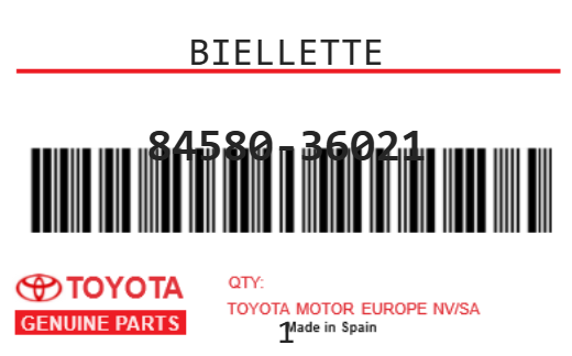 TOYOTA - 84580-36021 BIELLETTE