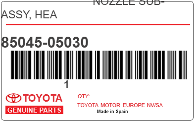 TOYOTA - 85045-05030 GICLEUR LAVE PHARE G