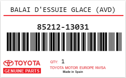 TOYOTA - 85212-13031 BALAI D'ESSUIE GLACE (avd)