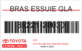 TOYOTA - 85221-28030 BRAS ESSUIE GLA