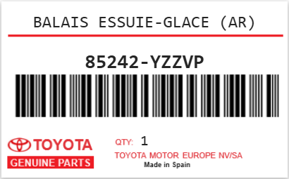 TOYOTA - 85242-YZZVP BALAIS ESSUIE-GLACE (ar)