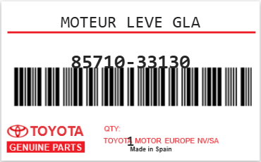 TOYOTA - 85710-33130 MOTEUR LEVE GLA