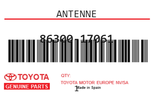 TOYOTA - 86300-17061 ANTENNE