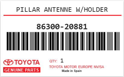 TOYOTA - 86300-20881 ANTENNE