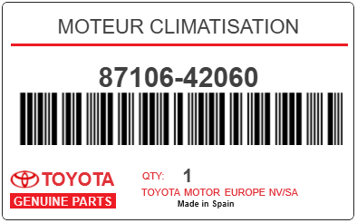 TOYOTA - 87106-42060 MOTEUR CLIMATISATION