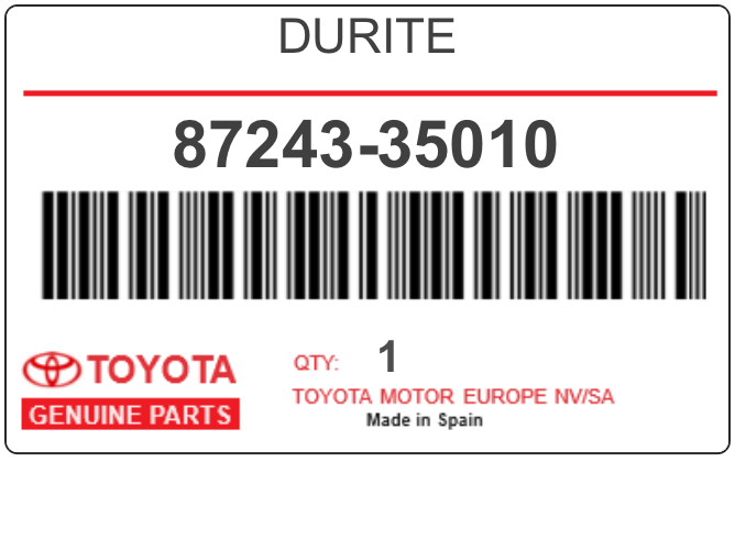 TOYOTA - 87243-35010 DURITE