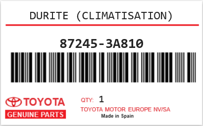 TOYOTA - 87245-3A810 DURITE (climatisation)