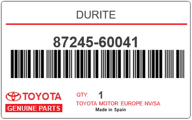 TOYOTA - 87245-60041 DURITE