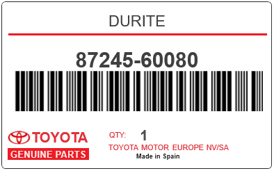 TOYOTA - 87245-60080 DURITE