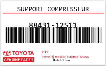 TOYOTA - 88431-12511 SUPPORT COMPRESSEUR
