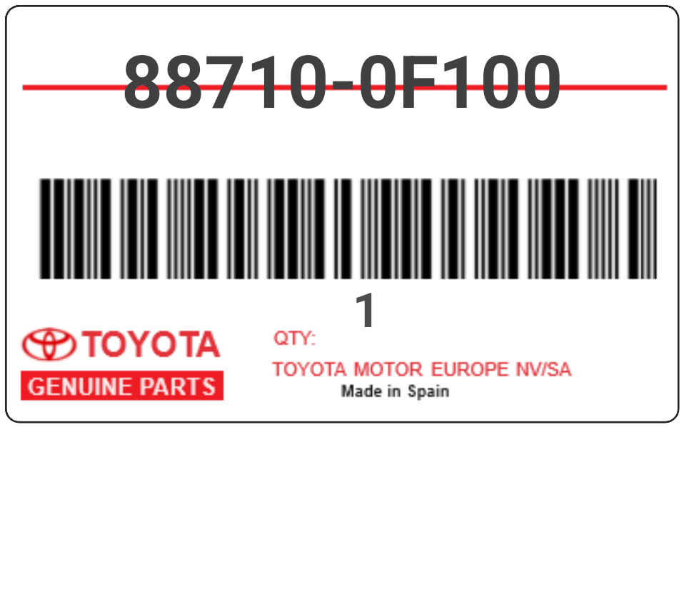 TOYOTA - 88710-0F100 TUBE & ACCESSORY ASS