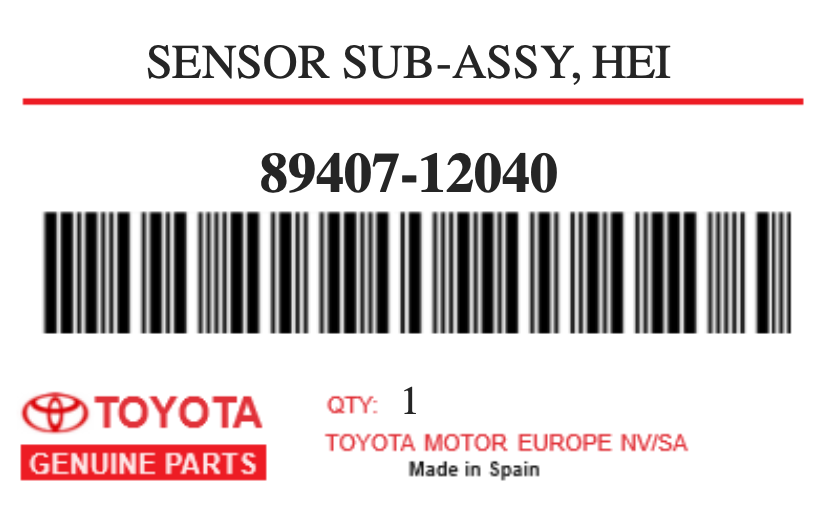 TOYOTA - 89407-12040 SENSOR SUB-ASSY, HEI