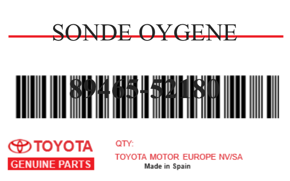 TOYOTA - 89465-52180 SONDE OYGENE