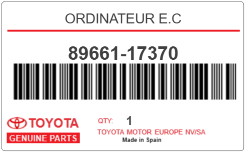 TOYOTA - 89661-17370 ORDINATEUR E.C