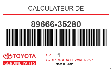 TOYOTA - 89666-35280 CALCULATEUR DE
