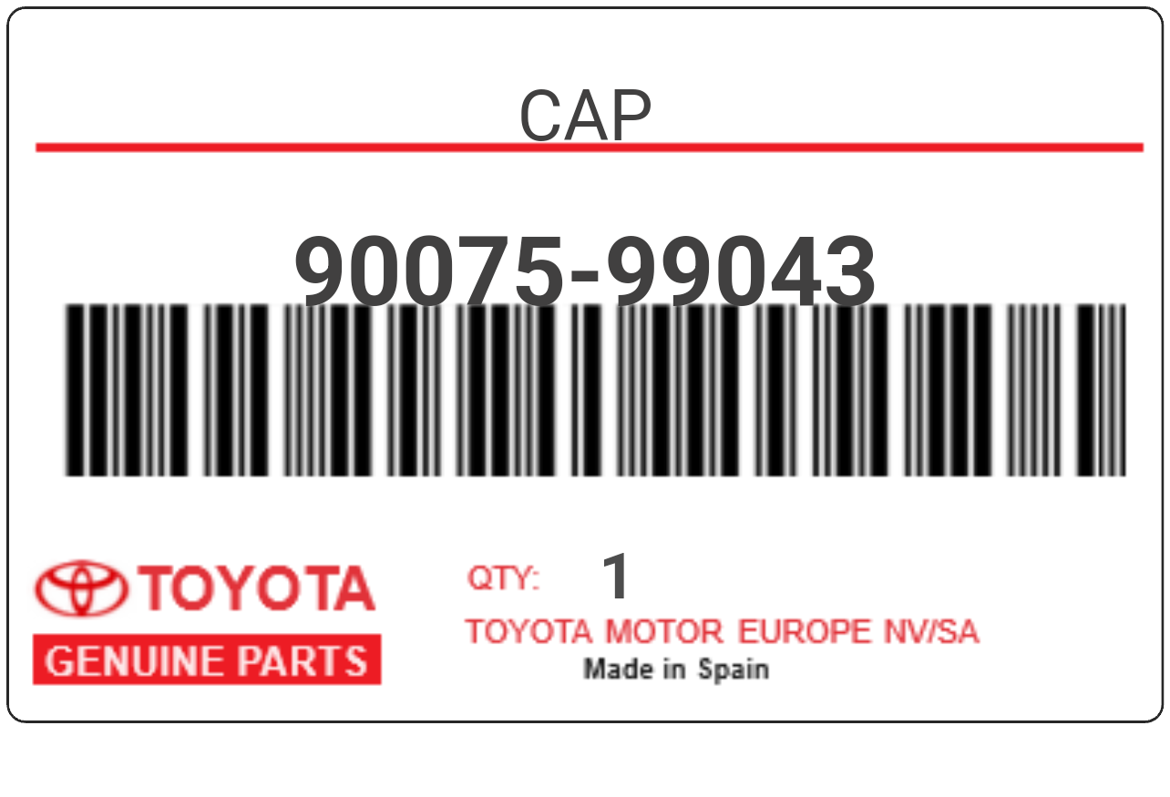 TOYOTA - 90075-99043 CAP