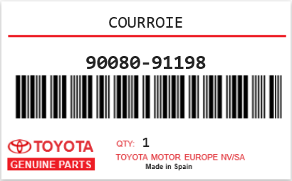 TOYOTA - 90080-91198 COURROIE