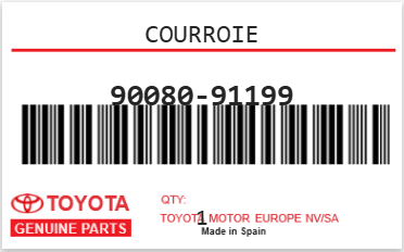 TOYOTA - 90080-91199 COURROIE