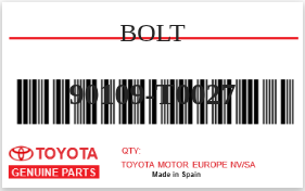 TOYOTA - 90109-T0027 BOLT