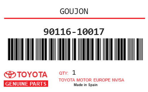 TOYOTA - 90116-10017 GOUJON