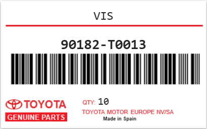 TOYOTA - 90182-T0013 VIS