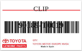 TOYOTA - 90189-T0019 CLIP
