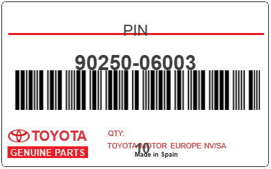 TOYOTA - 90250-06003 GOUPILLE
