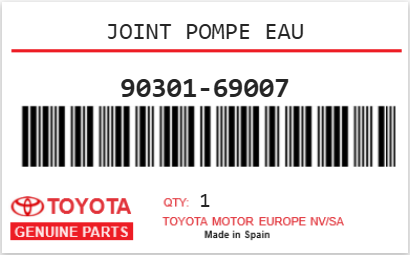 TOYOTA - 90301-69007 JOINT POMPE EAU