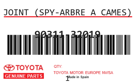 TOYOTA - 90311-32019 Joint (spy-arbre a cames)