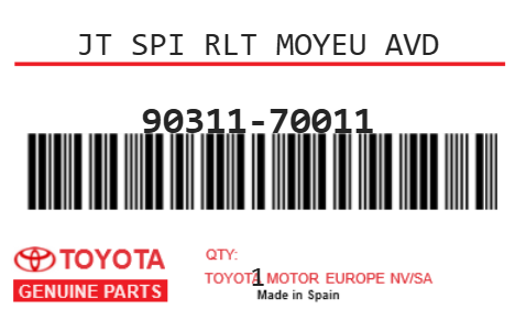 TOYOTA - 90311-70011 JT SPI RLT MOYEU AVD