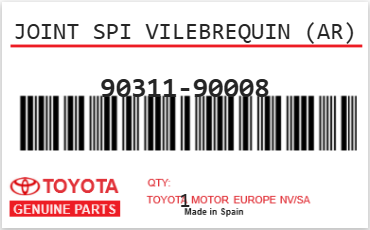 TOYOTA - 90311-90008 JOINT SPI VILEBREQUIN (ar)