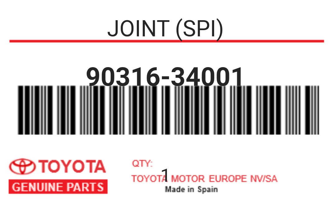 TOYOTA - 90316-34001 JOINT (spi)