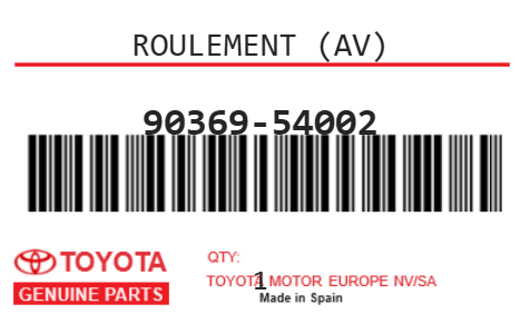 TOYOTA - 90369-54002 ROULEMENT (av)