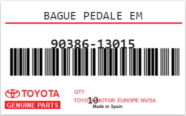 TOYOTA - 90386-13015 BAGUE PEDALE EM
