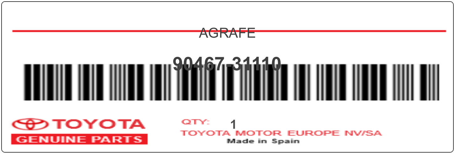 TOYOTA - 90467-31110 AGRAFE