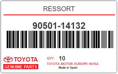 TOYOTA - 90501-14132 RESSORT