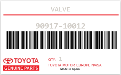 TOYOTA - 90917-10012 VALVE