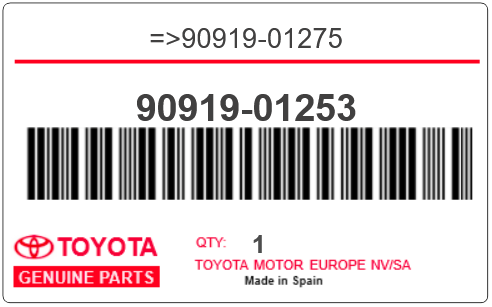 TOYOTA - 90919-01253 BOUGIE