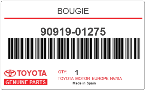 TOYOTA - 90919-01275 BOUGIE