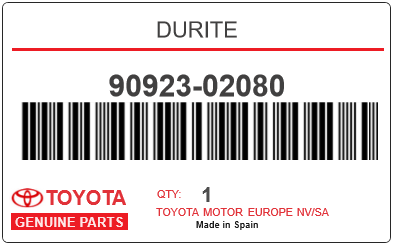 TOYOTA - 90923-02080 DURITE