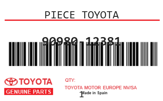 TOYOTA - 90980-12381 PIECE TOYOTA