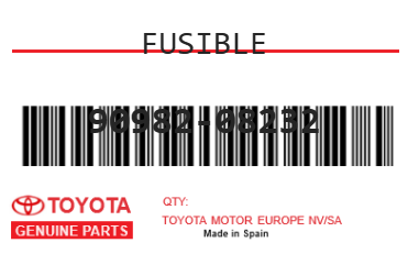 TOYOTA - 90982-08232 FUSIBLE