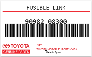 TOYOTA - 90982-08300 FUSIBLE LINK