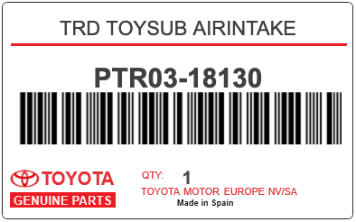 TOYOTA - PTR03-18130 TRD TOYSUB AIRINTAKE