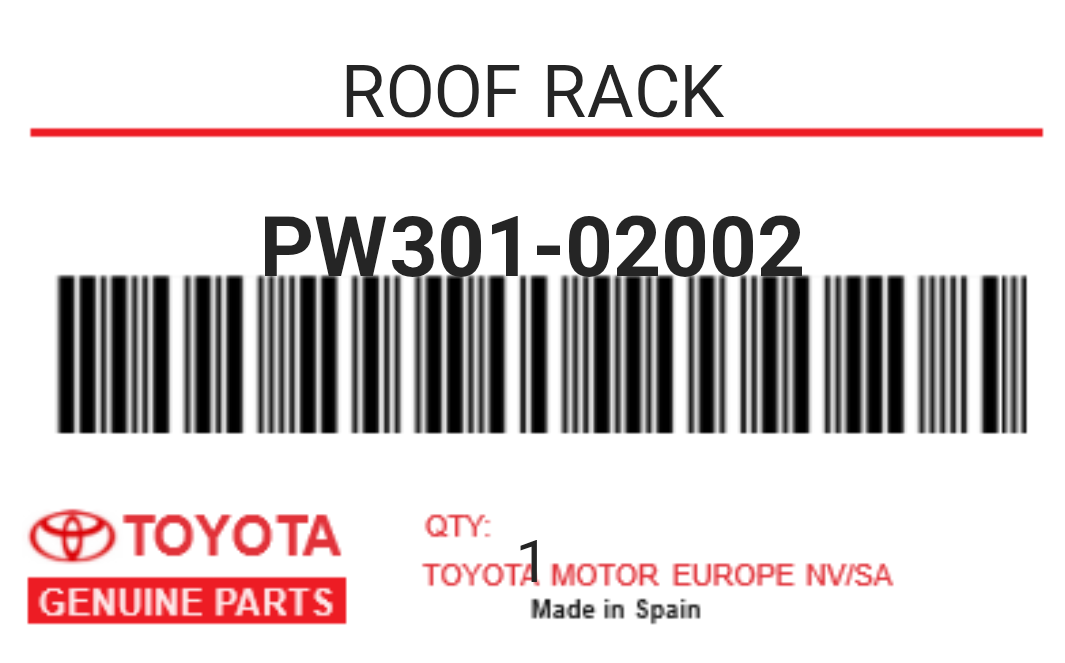 TOYOTA - PW301-02002 ROOF RACK