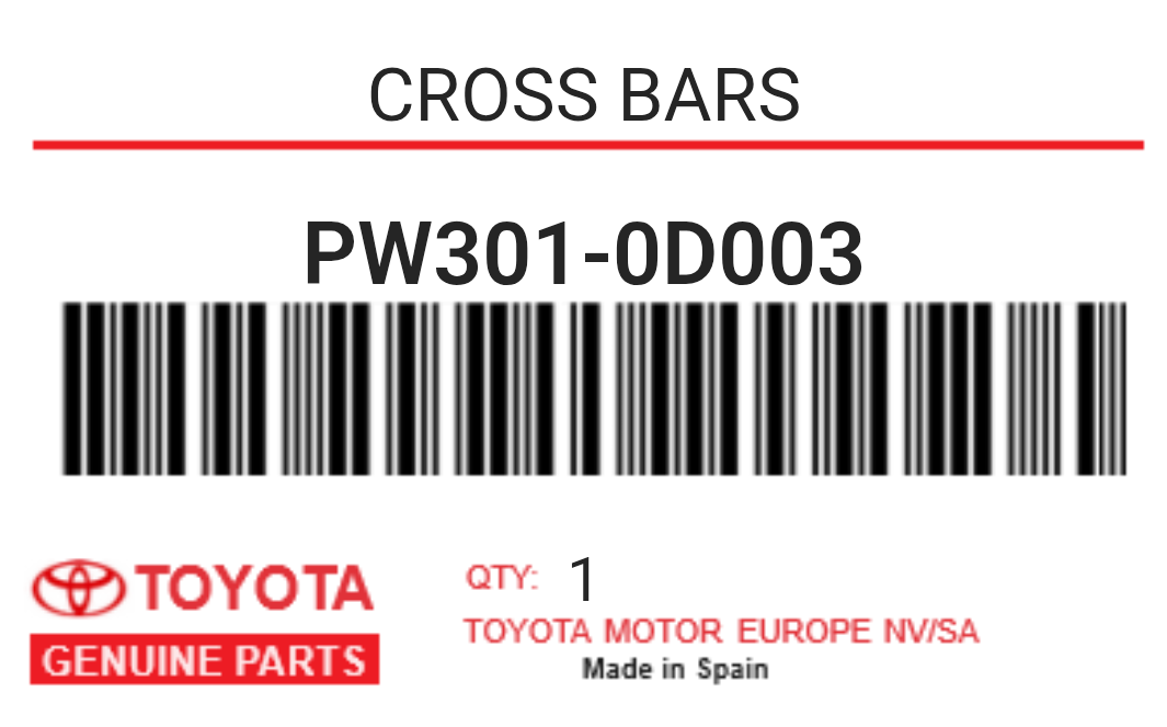 TOYOTA - PW301-0D003 CROSS BARS