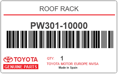 TOYOTA - PW301-10000 ROOF RACK