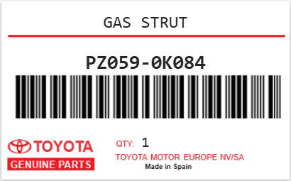 TOYOTA - PZ059-0K084 GAS STRUT